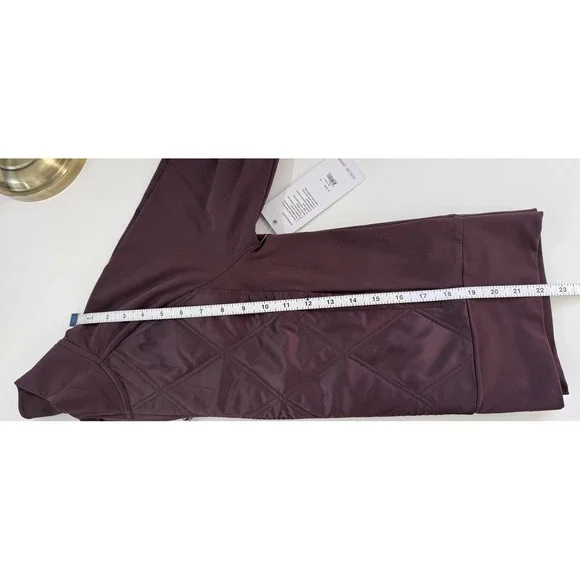 Rhone Alpine Jacket Brown Berry Quilted Satin Mock Neck Full Zip Womens Medium - Picture 6 of 10